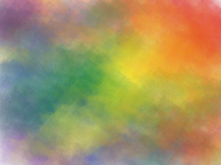 Random rainbow watercolor on paper background