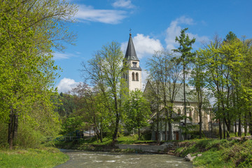Fototapeta na wymiar Church in Niedzica, Malopolskie, Poland