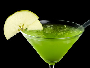 Appletini cocktail, close up