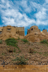 Fototapeta na wymiar Pigeons at Jaisalmer Fort - The Golden City of Rajasthan