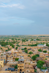 Fototapeta na wymiar Aerial View of Jaisalmer, the Golden City of Rajasthan, India