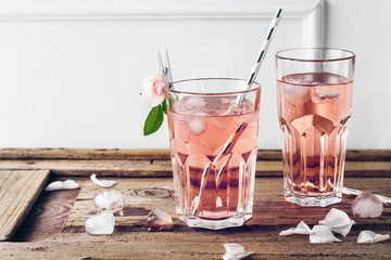 Cocktail with rose and cardamom.
