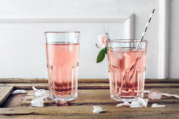 Cocktail with rose and cardamom.