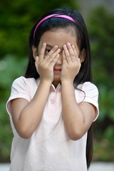 A Young Girl Child And Fear