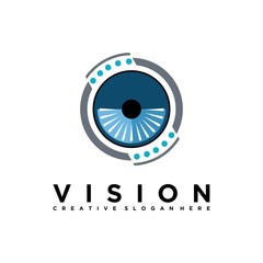 Eye Logo design vector. Media icon. Creative Vision Logotype