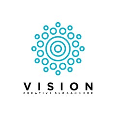 Eye Logo design vector. Media icon. Creative Vision Logotype