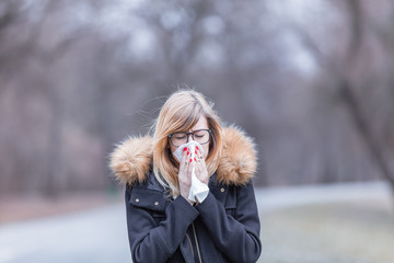 Allergy issues during seasonal changes and regular virus / flu health problems.