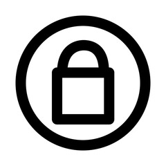 circle lock icon vectors