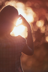 Heart shape universal sign for love and romance.