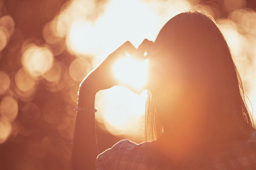 Heart shape universal sign for love and romance.