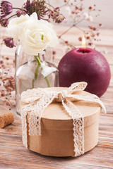 White ranunculus and hydrangea flowers