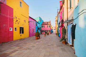 Fototapeta na wymiar Burano,Italy. famous colorful buildings
