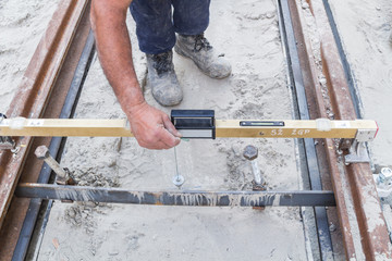 Heavy work for a construction worker on the site.