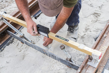Heavy work for a construction worker on the site.