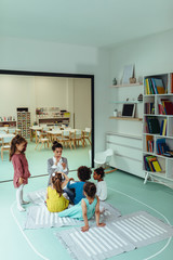 Childhood fun with teacher