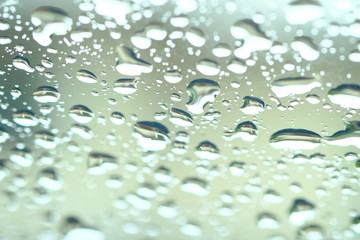 drops of water on glass