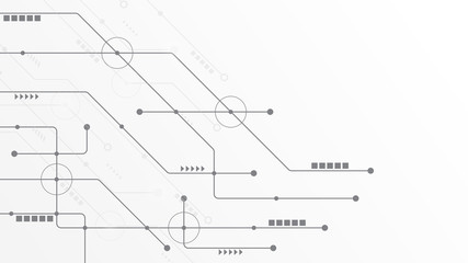 Abstract geometric Circuit connect lines and dots.Simple technology graphic background.Illustration Vector design Network technology and Connection concept.
