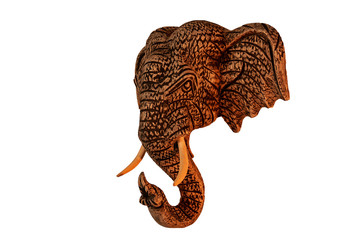 Elefant Kopf Büste Isoliert neutraler Hintergrund 2
