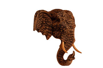 Elefant Kopf Büste Isoliert neutraler Hintergrund 1