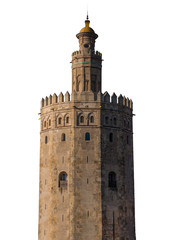 Obraz premium Golden tower isolated