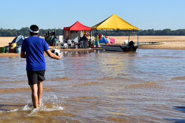 young man on the beach