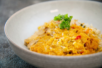 chicken and mushroom risotto