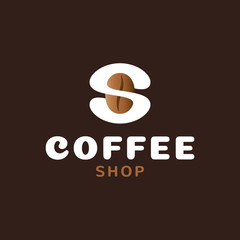 Coffee Bean Shop Letter S Logo