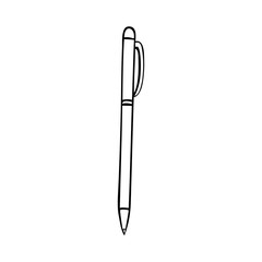 Black and white vector illustration of pen