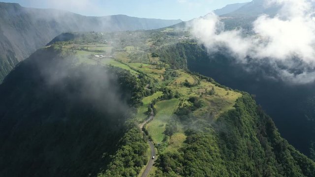 Aerial  View of Grand Coude in Reunion island
