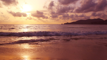 Sunset on the beach, Patong, Phuket, Thailand