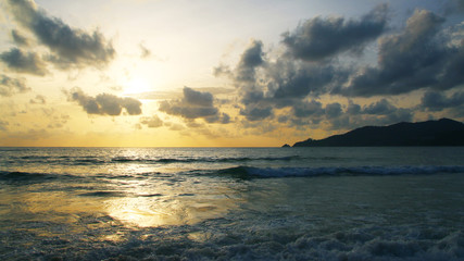 Sunset on the beach, Patong, Phuket, Thailand