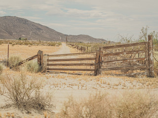 Old fence in desert
