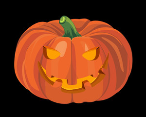 Halloween pumpkins. Autumn holidays. Vector illustration.