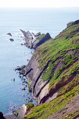 rocky jagged coastline and cliffs