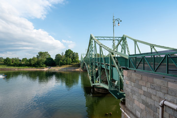 Old swinging bridge.