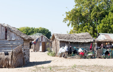 Typical malgasy village - African hut