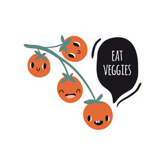 Eat veggies. Print with tomatoes