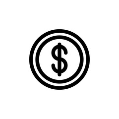 Dollar symbol currency money simple flat style icon