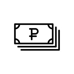 Ruble symbol currency money simple flat style icon
