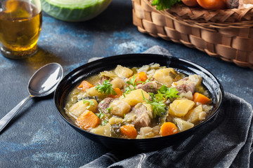 Pichelsteiner, German stew that contains meat