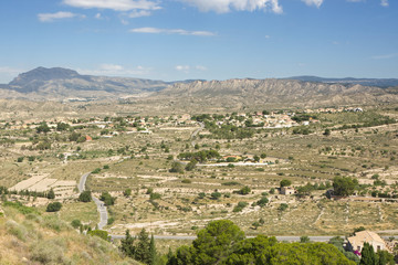 Fototapeta na wymiar View from castle at Busot, Costa Blanca, Spain