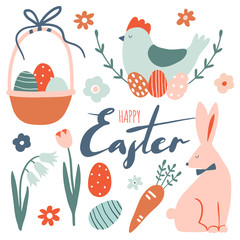 Happy Easter greeting card