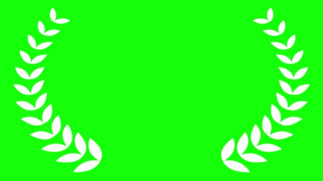Award Laurel on Green Screen