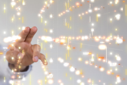 Innovation futuristic digital data binary code background technology