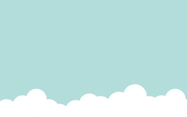 Clouds sky blue background, vector illustration