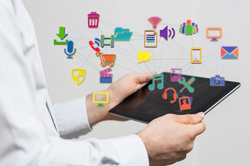 Cloud computing concept - connect to cloud