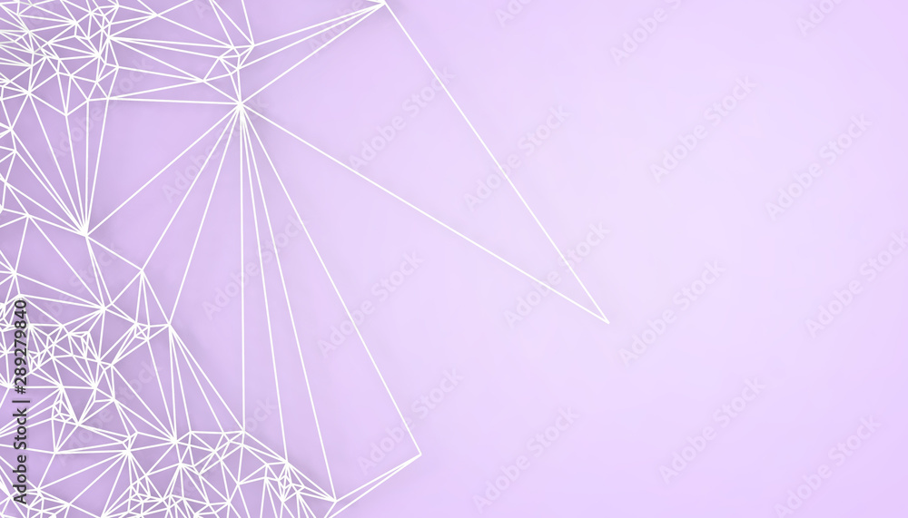 Aufkleber geometric white structure concept design connection science technology art and low poly with purple 