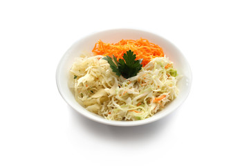 Salad. Bunch of vegetable salad against white background