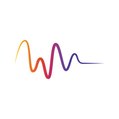 colorful wave design vector template illustration