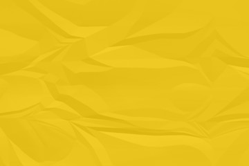 crumpled yellow paper background close up
